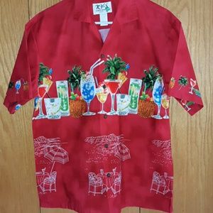 KY's Hawaiian Shirt Sz L 100% Cotton